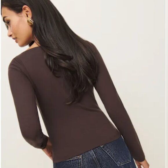 Reformation Wiley Knit Top - Mole - Picture 3 of 7